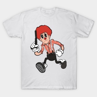 Secret agent clown assassin rubber hose vintage cartoon T-Shirt